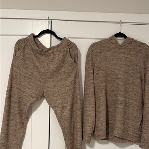 Mika Jaymes - Men's Soft Knit Melange Pullover Hoodie and Sweatpant Set: Medium